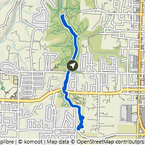 Route map for Coler South to Lorax East & Good Vibrations, a 3.7-mile moderate hike in Bentonville, Arkansas