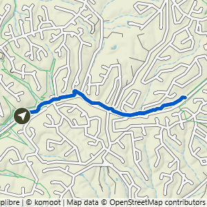 Route map for Gear Garden to Back 40, a 2.9-mile moderate hike in Bella Vista, Arkansas