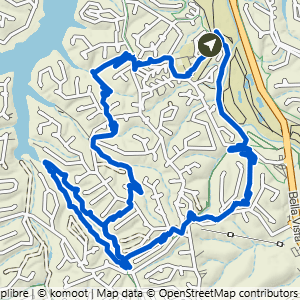 Route map for Kingsdale Loop to Tavistock & Tweety, a 8-mile moderate hike in Bella Vista, Arkansas
