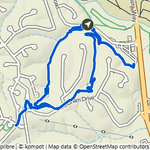 Route map for Bluebird to Tavistock Loop, Snacks & Chelsea, a 3-mile moderate hike in Bella Vista, Arkansas