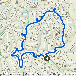 Route map for Power Station to Taylor Homestead & SBAT Loop, a 5.4-mile moderate hike in Bella Vista, Arkansas