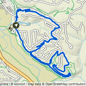 Route map for Veterans to Sally, Looking Glass & Rabbit Hole Loop, a 3.7-mile challenging hike in Bella Vista, Arkansas