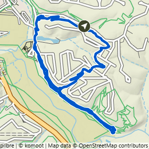 Route map for Wonderland to Sally, Smugglers, All American & Rabbit Hole, a 3.4-mile challenging hike in Bella Vista